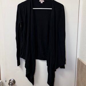 Merona Black Open Front Cardigan